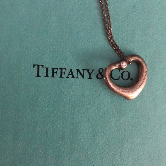Tiffany heart .929 & diamonds - Picture 2 of 3